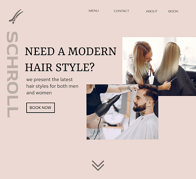 hair salon website branding graphic design hair salon style services logo ui