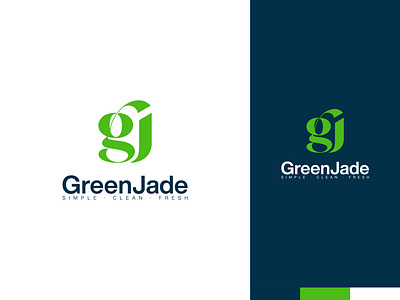 GreenJade Logo | GJ Monogram branding branding identity design g letter logo g logo g word mark gj combine logo gj letter logo gj lettermark gj monogram gj word logo j letter logo j logo j word mark letter mark logo logo design logotype minimalist monogram