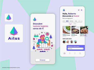 "Ailus" | UI/UX concept design 01-01 branding design graphic design ui ux web design webdesign