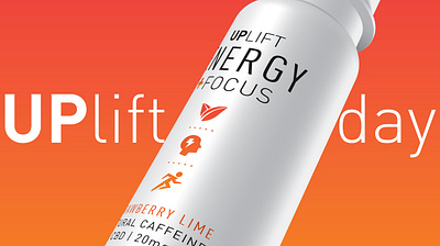 UPLift Energy drink branding graphic design logo packaging typography vector