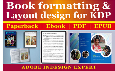 I will do book formatting and layout design for KDP amazon kdp amazon kindle book cover design book design book formatting book layout design design ebook cover design ebook formatting illustration kindle books kindle formatting paperback formatting