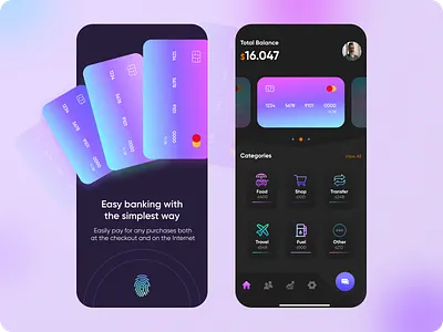 Banking | Mobile App app app design appdesign bank banking branding design digital graphic design illustration landing page logo mobile mobile app mobileapp typography ui ux vector