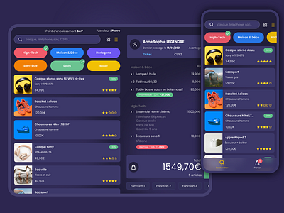 Payment App dark ipad payment theme ui ux