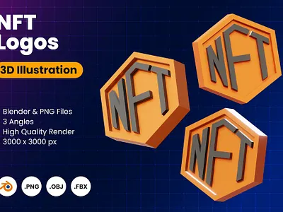 3D NFT Logo 3d 3d icon 3d icons 3d illustration art bitcoin blender blockchain coin crypto currency design ethereum icon icons illustration logo money nft wallet