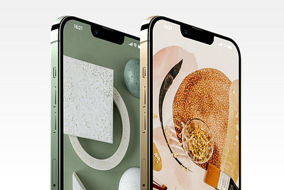 iPhone 13 Pro Layered Vector PSD Mockups abstract clean device display iphone iphone 13 laptop mockup phone phone mockup presentation realistic simple smartphone theme ui ux web webpage website