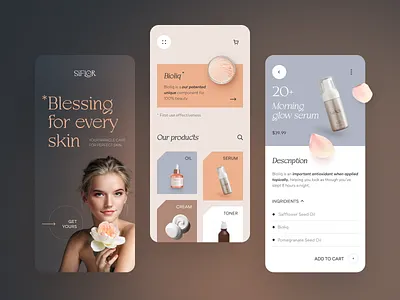 Siflor Mobile application design halo lab interface startup ui ux
