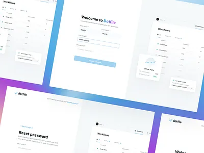 Welcome to Dotfile 🚀 authentification design illustration interface login onboarding password product register sign in sign up