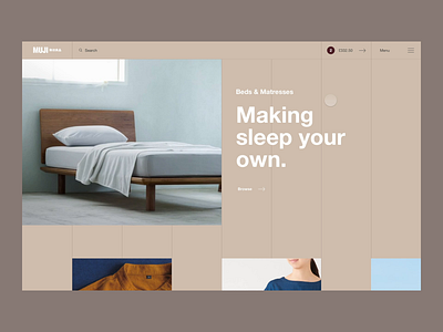 Navigation exploration - Muji Concept animation design ui web design