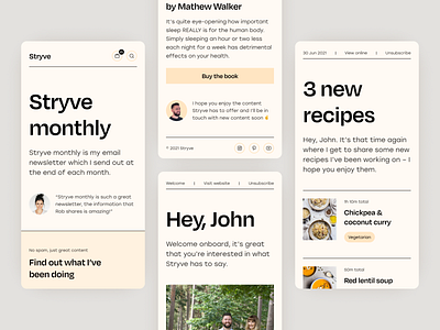 Stryve Newsletter cooking email food newsletter plant based recipes