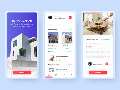 Properties and Travel App ui