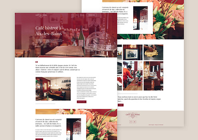 Café des bains - Restaurant website - Webdesign design food restaurant ui ui design ux ux design web webdesign