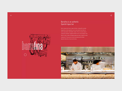 Restaurant concept - Barrafina animation design ui web design