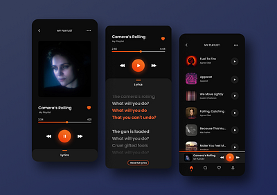 Music Player App 2022 app design design inspiration minimal mobile music player ui ui design ux