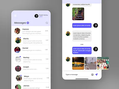 Direct Message app branding dailiyui design illustration mobile mobileapp ui visualdesign