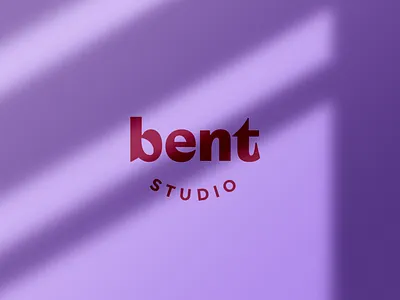 Bent Studio Logo branding colourful logo personal branding pop purple shadow shadow play