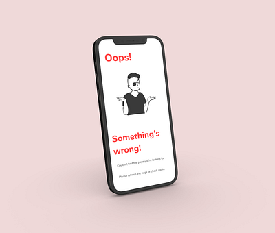 Error 404 page UI design app appdesign branding clean design error illustration minimalistic pagenotfound simple ui uiux ux vector