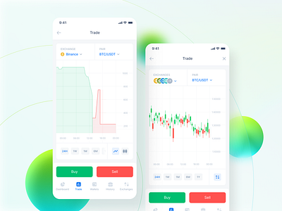 TokenPlace — Fintech Mobile App chart crypto design mobile design overview portfolio product design trade ui ux