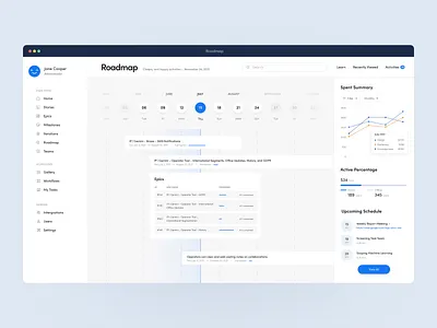 Project Management Concept app app design clean dashboard design flat menu project software task trend ui ux web website