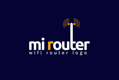 mi router logo branding design graphic design logo logo design mi router logo minimalist logo modern logo