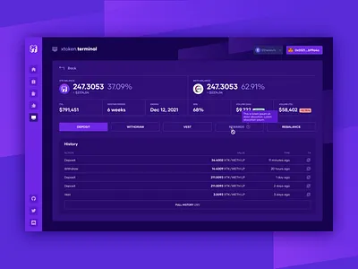xToken V2 - Pool Page app blockchain cryptocurrency design ui website