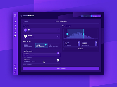 xToken V2 - Create Pool app blockchain cryptocurrency design lending liquidity staking ui web3 website