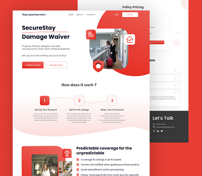 My property Protect landing page Web ux ui design insurance web ui landing page landing page ui landing page web ui property insurance web ui property landing page ux ui web design web ui web ux website design