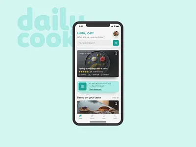 Dailycook - Homepage Scrolling Micro-interaction anim app app design card card ui cooking food interaction design micro interaction motion design product design scroll ui ux