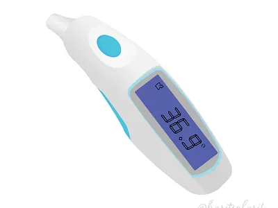 Thermometer Illustration 3d branding covid covid 19 design designer full color gradient graphic design hospital illustration logo pandemic png portfolio simple thermometer tool vaccine vector