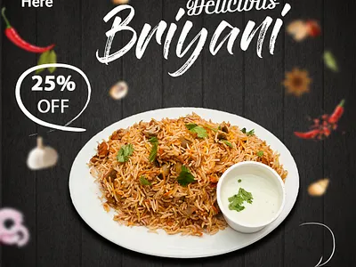 Delicious Briyani graphic design photoshop photoshop cc social media ads social media post