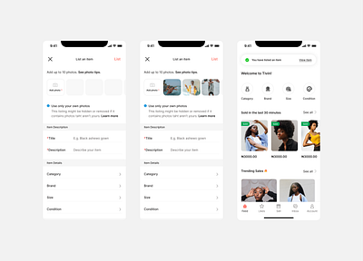 E-Commerce App - List an item buy clothing e commerce e commerce fashion list item sell