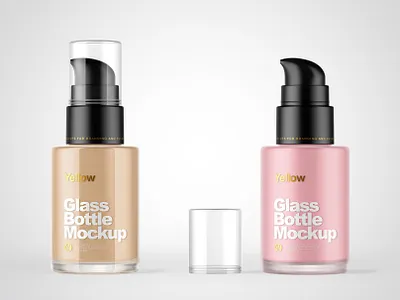 Cosmetic Bottles Mockups PSD 3d branding design illustration labeldesign mockup mockupdesign pack package visualization