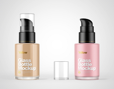 Cosmetic Bottles Mockups PSD 3d branding design illustration labeldesign mockup mockupdesign pack package visualization