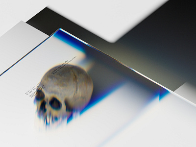 The Waste Land: 100 Years - Composition 11 3d blender branding distortion glass graphic design poetry prism prismatic refraction skull underwater waste land wasteland