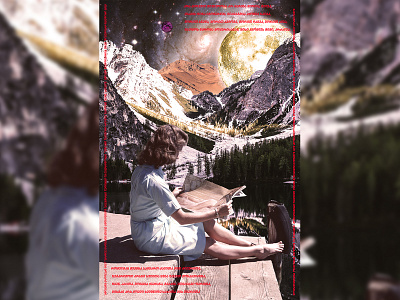 ... adobe adobe photoshop adobephotoshop art book creative design mountain night poster typography woman