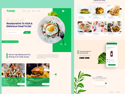 Foody- food delivery landing page dashboard food app design food app ui food delivery mobileapp mobileappdedesign ui uidesign uidesigner uitrends uiux user interface ux uxdesign uxdesigner uxdesigning websitedesign websitedesigner