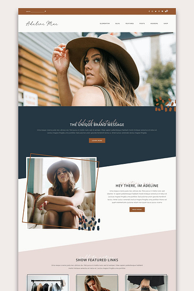 Adeline - Feminine WordPress Theme blog theme ecommerce themes fashion fashion blog theme fashion wordpress themes feminine feminine logo bundle feminine web design feminine website feminine wordpress theme lifestyle blog lifestyle blogger lifestyle wordpress theme photography photography blog travel blog travel blogger woocommerce theme wordpress theme wordpress theme blog