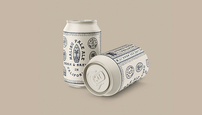 Malibu Pale Ale beer beverage can chill design drink hand drawn hip label natural nature organic simple type vintage