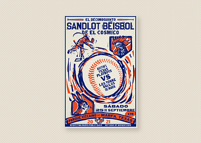 Sandlot Béisbol baseball bespoke illustration poster printmaking