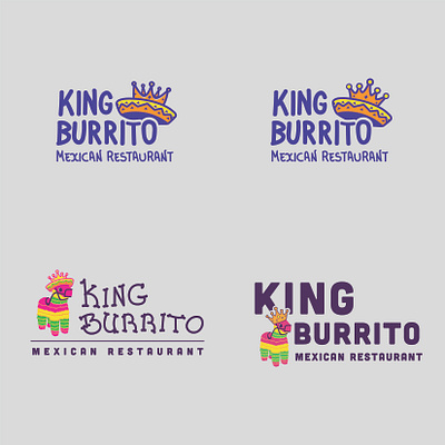 King Burrito Rejects art branding burrito business design food graphic design hat illustration illustrator logo mexican restaurant sombrero vector