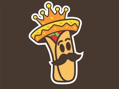 New Logo Design for King Burrito Mexican Restaurant art branding business design illustration illustrator logo t shirt vector
