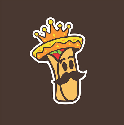 New Logo Design for King Burrito Mexican Restaurant art branding business design illustration illustrator logo t shirt vector