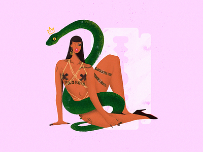 Urias 2d art brasil brazil brazilian character colour diaba fashion icon illustration pabllo vittar peligrosa queer singer snake trans urias