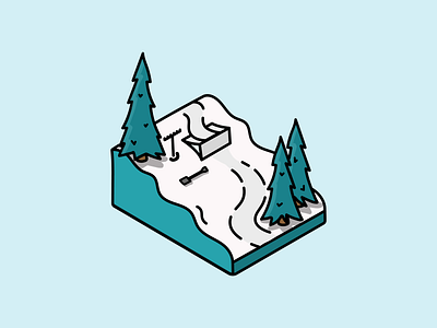 snowboard season is coming 3d 90s cartoon illustration lot mountain plot snow snowboarding winter