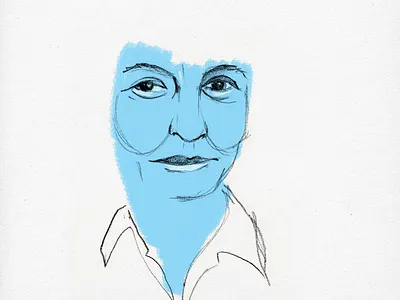 Iris Murdoch digital drawing iris murdoch percil sketch portrait