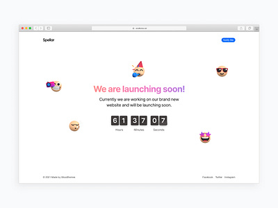 Spellar Pro - Coming soon page ux