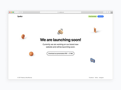 Spellar - Free coming soon page ux