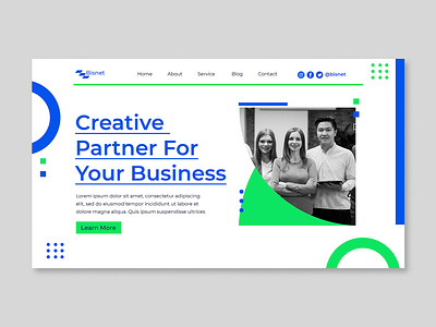 Landing Page Template Business agency branding business design graphic design illustration landing page sales ui ux web design