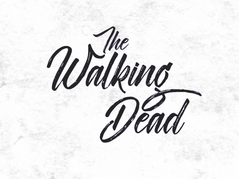 The Walking Dead Logo Animation after effects animation animation 2d animation after effects animation design graphic design handwritten logo logo animation logo animations motion graphics script logo typography