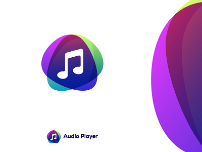 Audio player audio players brand identity design flat logo graphic design illustration logo design logo mark logodesign logotype minimalist logo modern logo mp3 logos music player player