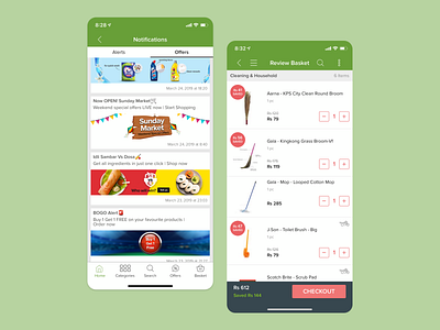 On-demand Grocery app development -Design (UI/UX) appdesign branding deliveryapp design illustration landingpage logo ui vector webdesign